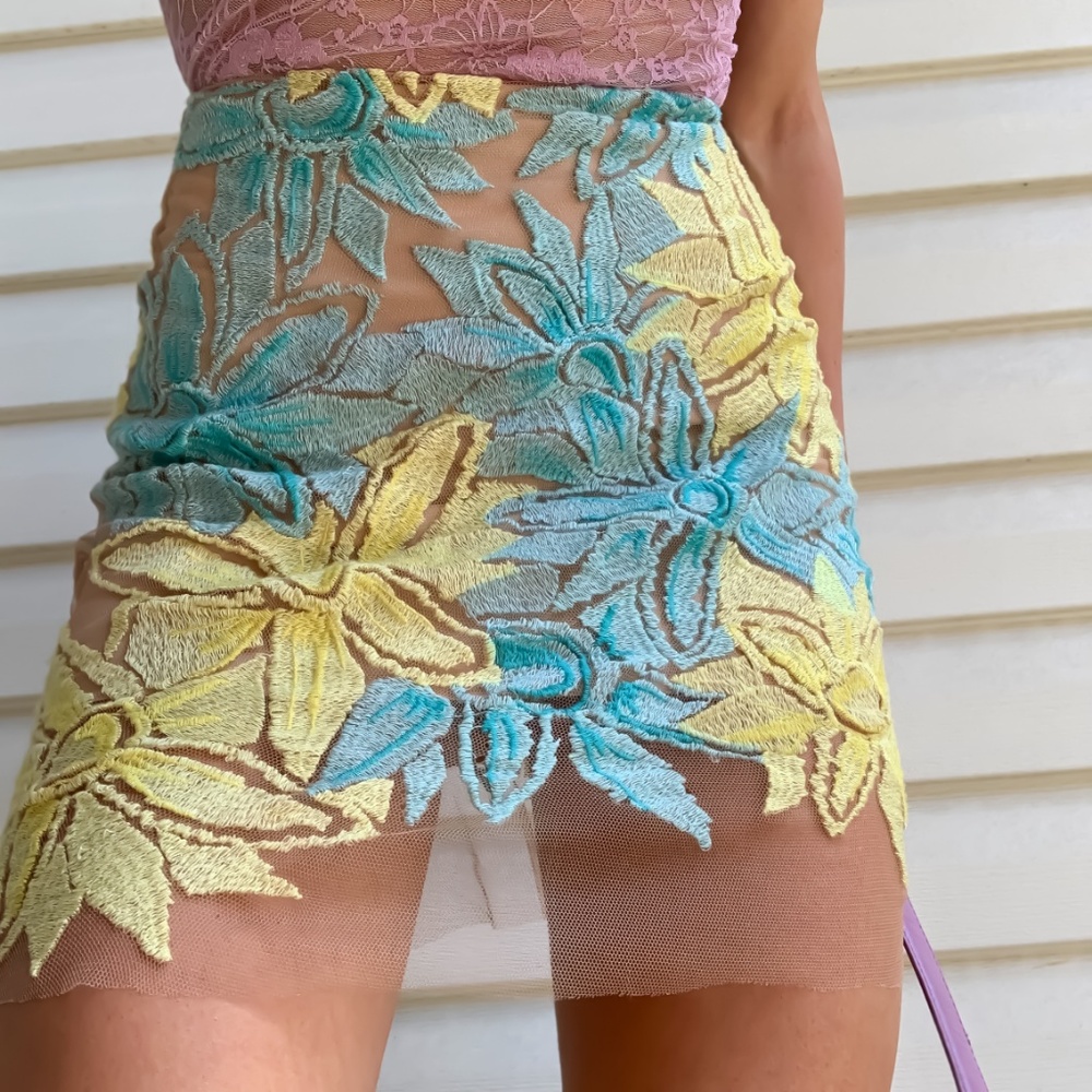 for love and lemons x nasty gal wildflower skirt